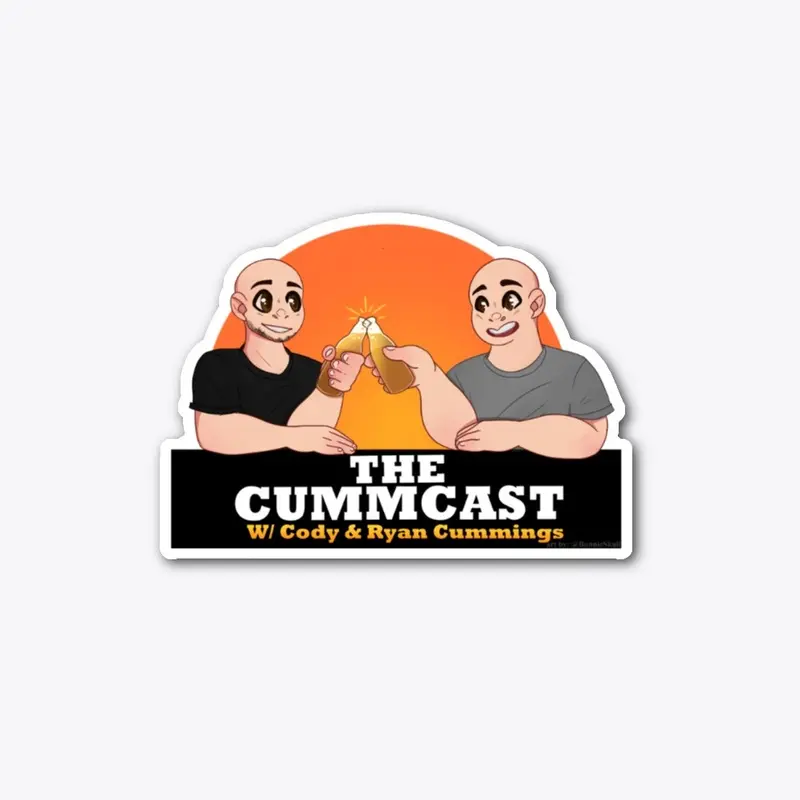 The Cummcast Official Sticker Decal